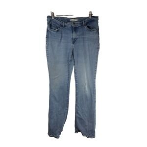 Levis Women Classic Bootcut Jeans Blue Stretch Medium Wash Denim Mid Rise 32 GUC